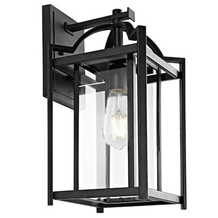 Safavieh Portar Outdoor Wall Lantern, Clear & Black PLT4008A